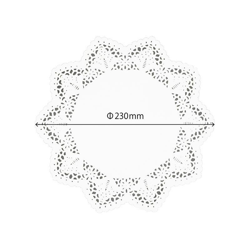 レースペーパー ドイリー 丸レース9号 白 230mmφ