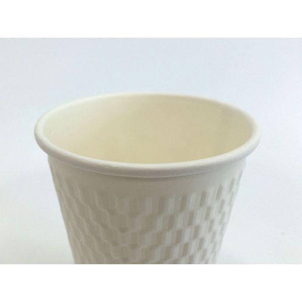 紙コップ エンボススリーブカップ ホワイト 260mL KMW-240 ケー 紙コップ エンボススリーブカップ ホワイト 260mL KMW-240 ケー
