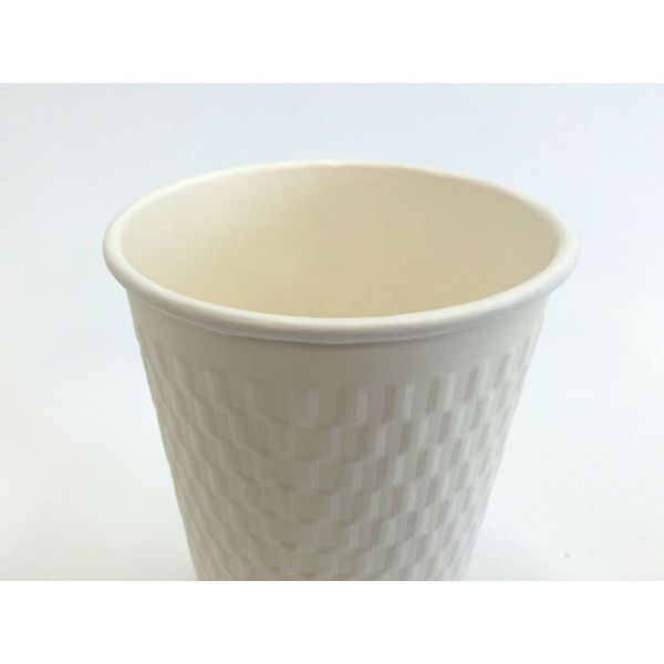 紙コップ エンボススリーブカップ ホワイト 460mL KMW-470 ケーピープラテック