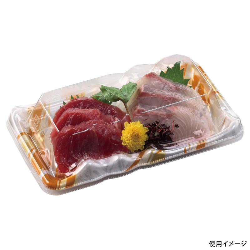 刺身容器 なみせ19-11-1盛台 彩氷オレンジ エフピコ