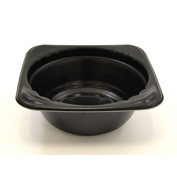 どんぶり容器 耐熱HT N丼-178 内黒外黒 本体 エフピコ