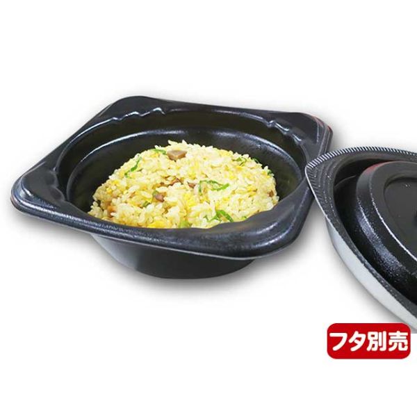 丼容器 エフピコ 耐熱HT N丼-194 内黒外黒 本体