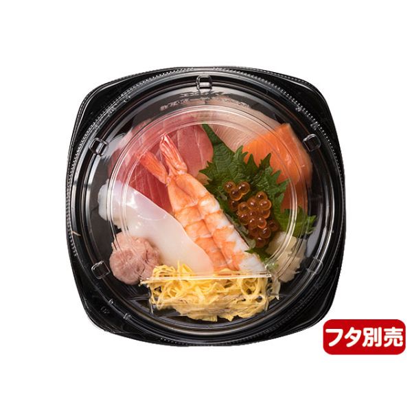 どんぶり容器 バイオPET 海専丼160B 黒 リスパック