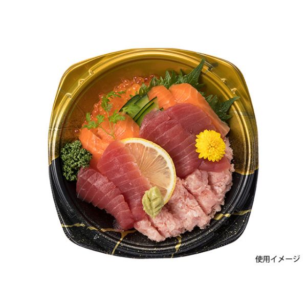 どんぶり容器 バイオPET 海専丼180B ゆうりゅう金 リスパック