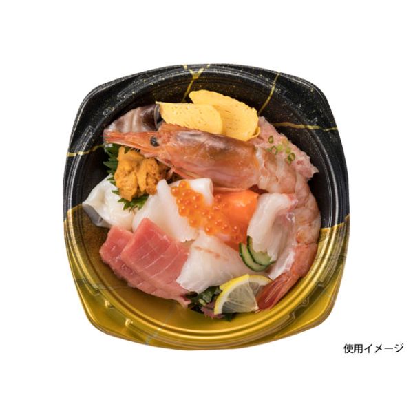 どんぶり容器 バイオPET 海専丼180B ゆうりゅう金 リスパック