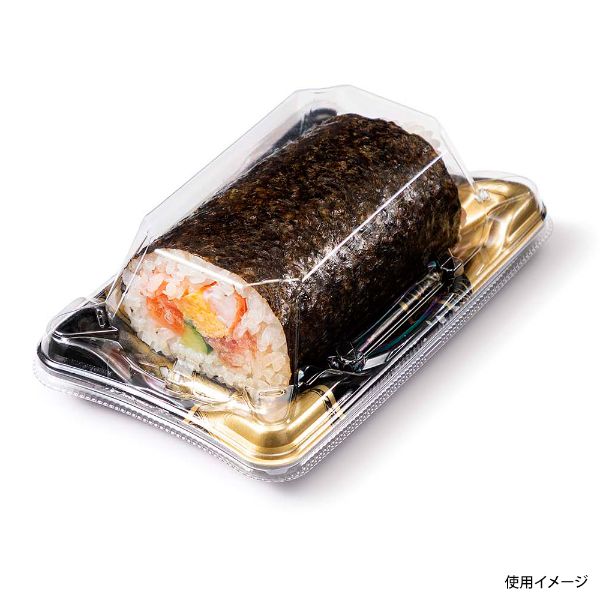 寿司容器 しきさい 1-2B 箔格子金 リスパック