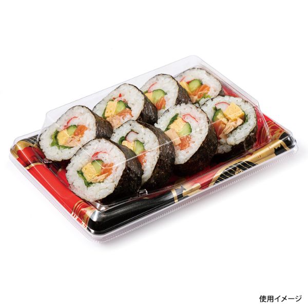 寿司容器 美鮮盛 2-4B はんか赤 リスパック