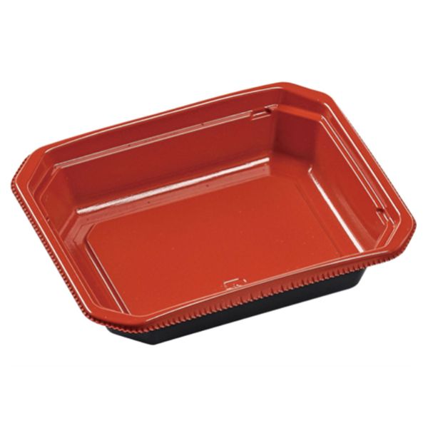 冷麺容器 SBセット-四角-N1 赤(内装) エフピコ