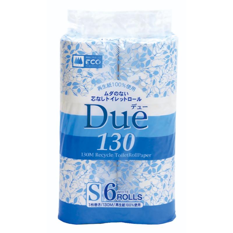 トイレットペーパー デュー 130m (S) 6ロール イデシギョー