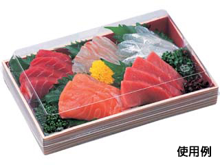 寿司容器 WHSかん合-420-27身 柾目(朱) エフピコ