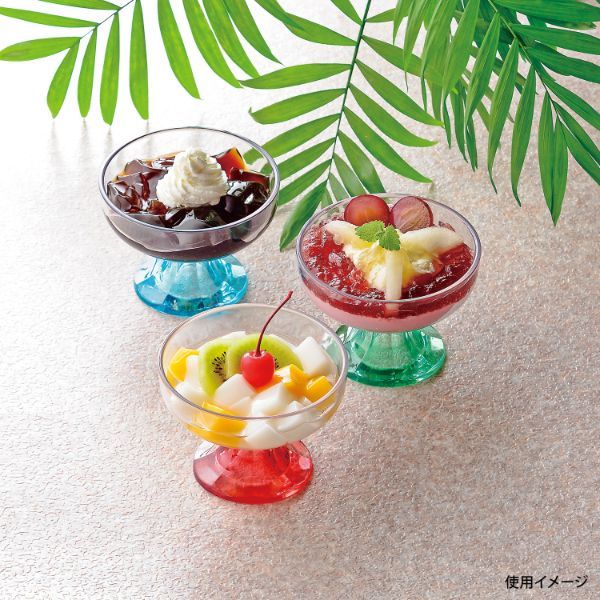 カキ氷用品 フラワーグラス ブルーボカシ 福井クラフト