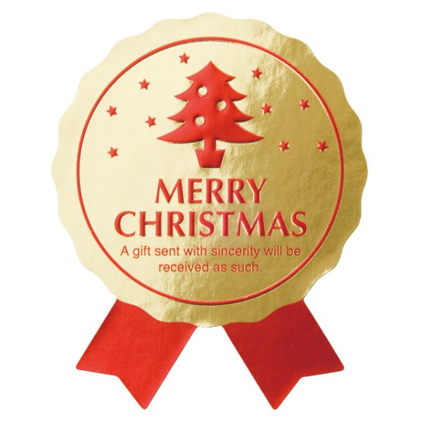 プチキュートゴールドリボン型シール(100枚) ヘッズ