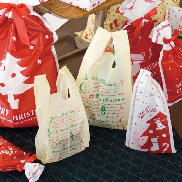 レジ袋 クリスマススノーパーティー レジ袋-S(100枚) ヘッズ