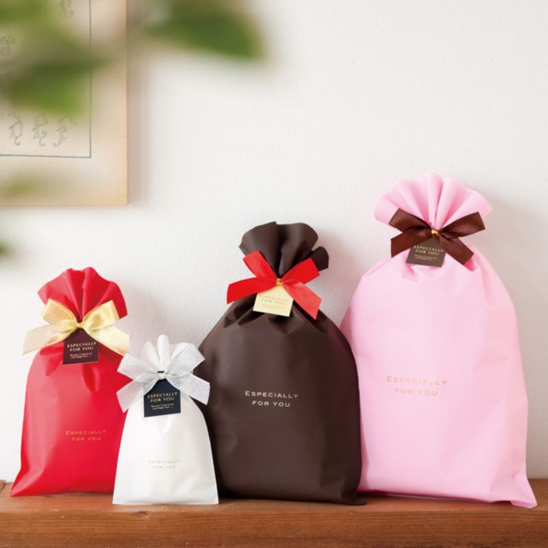 ラッピング用品 梨地バッグブラウン-S(50枚) ヘッズ