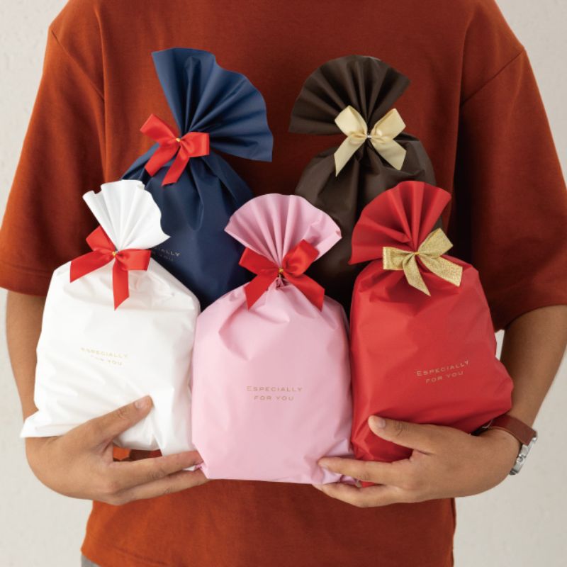 ラッピング用品 梨地バッグブラウン-S(50枚) ヘッズ