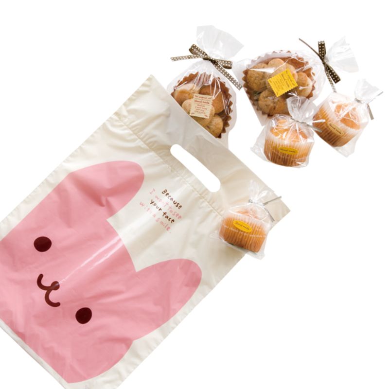 ポリ手提げ ウサクマPEバッグ-3(100枚) ヘッズ