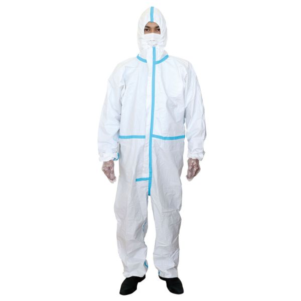 ディスポ白衣 防護服 全身保護 5点セット L アーテック