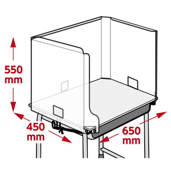 新JIS規格対応学校机用 飛沫防止ガード アーテック