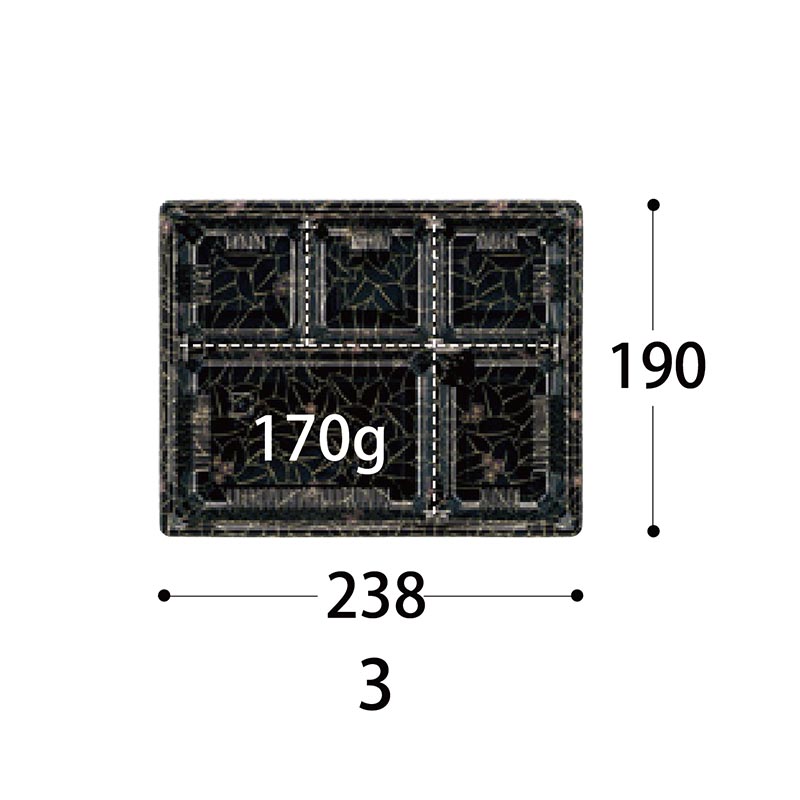 弁当容器 HS 古今 L-3 花小舞 身 中央化学