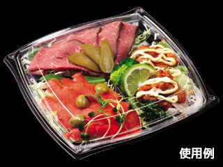軽食容器 APウェーブ220-3(V)本体 エフピコ