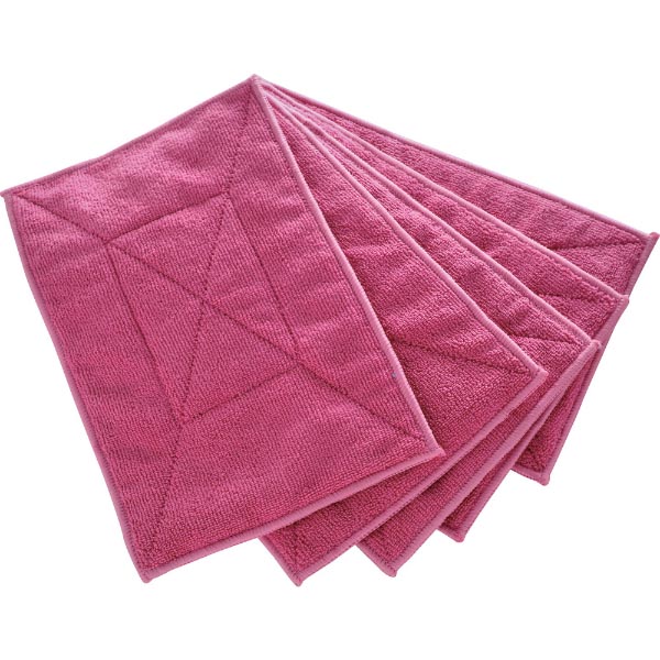 TRUSCO マイクロファイバーカラー雑巾 5枚入 赤 トラスコ中山