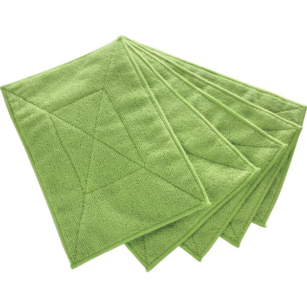 TRUSCO マイクロファイバーカラー雑巾 5枚入 緑 トラスコ中山