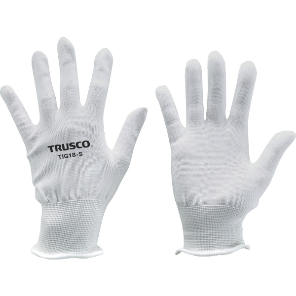 インナー手袋 TRUSCO 超薄手 ノンコートインナー手袋 18ゲージ S トラスコ中山