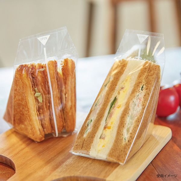 OPP袋 サンドイッチ袋 60 イージーカット ライン 白 バラ出荷 HEIKO(シモジマ)