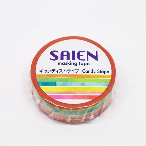 ラッピング用品 マスキングテープ キャンディストライプ カミイソ産商