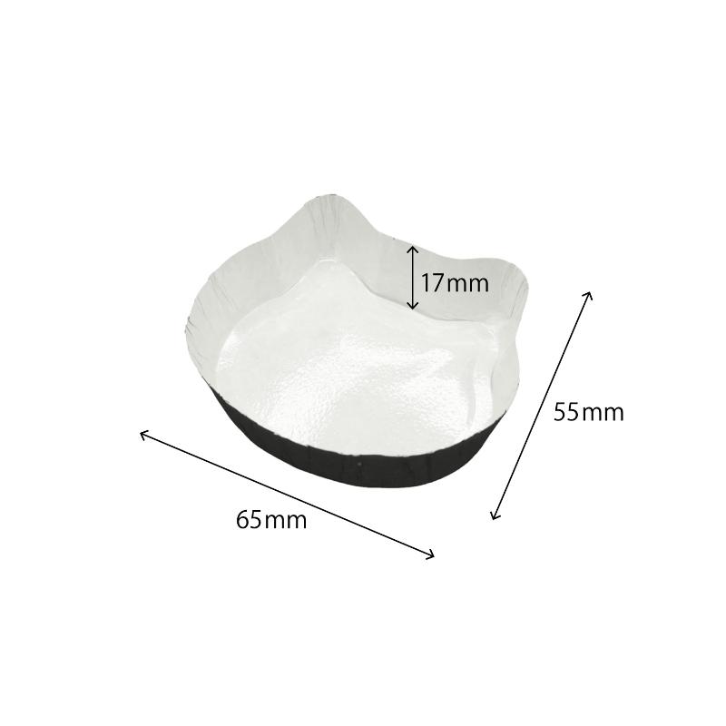 ケーキトレー FG75 スイートカップ ネコ(ブラック) 天満紙器