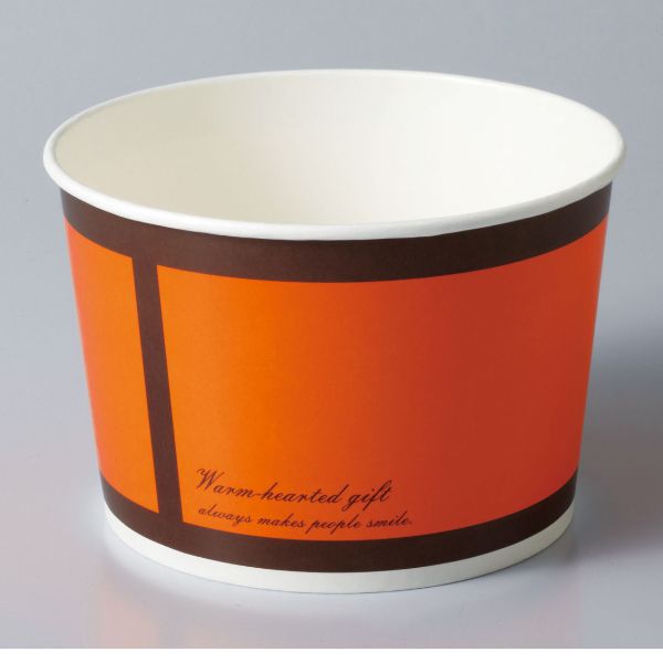紙カップ RF605 ロールフリーカップ(オレンジギフト) 天満紙器
