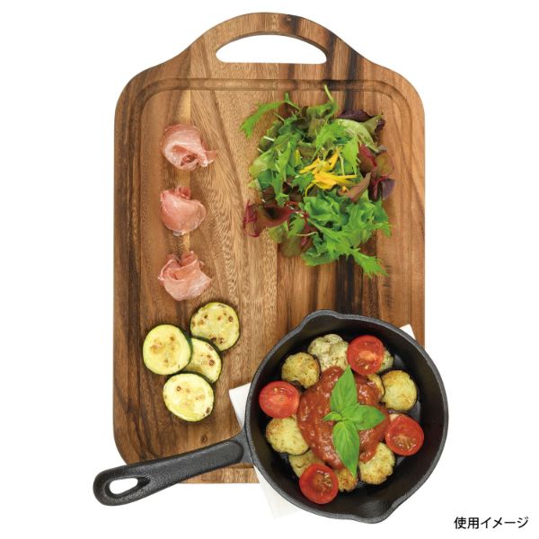 マナ板・包丁差し・殺菌庫 スタイルプレート カッティングボードL(アカシア)