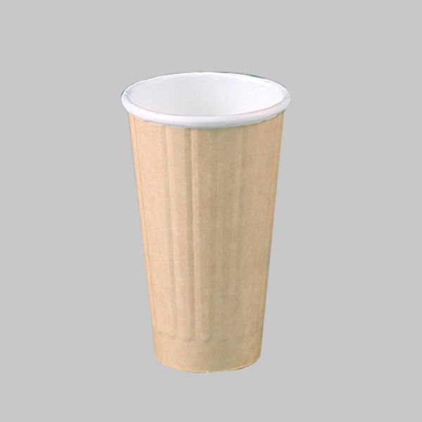 紙コップ 8オンスDWカップ(クラフト)(80口径)(PLAラミ)