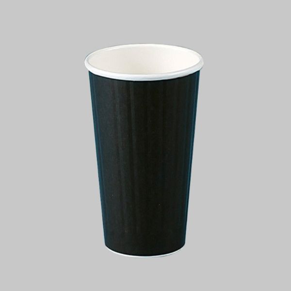 紙コップ 12オンスDWカップ(ブラック)(90口径)(PLAラミ)
