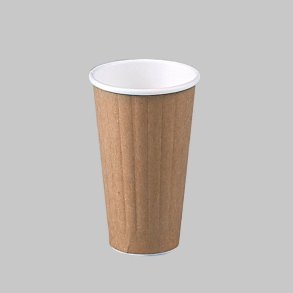 紙コップ 8オンスDWカップ(未晒クラフト)(80口径)(PLAラミ)