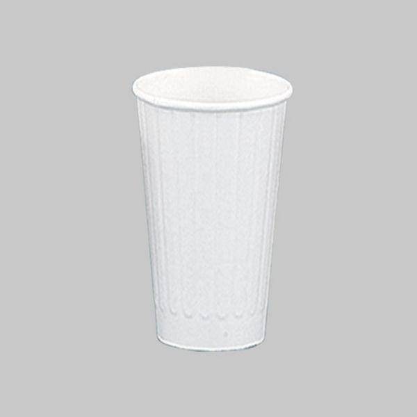 紙コップ 12オンスDWカップ(白無地)(90口径)(PLAラミ)