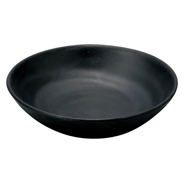 メラミン食器 M11-129 丸深皿(大) 黒 マイン