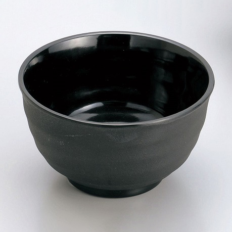 メラミン食器 M11-145 飯器(小) 黒 マイン