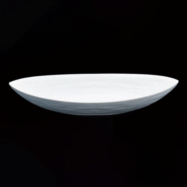 メラミン食器 M11-214 笹皿(大) 白 マイン