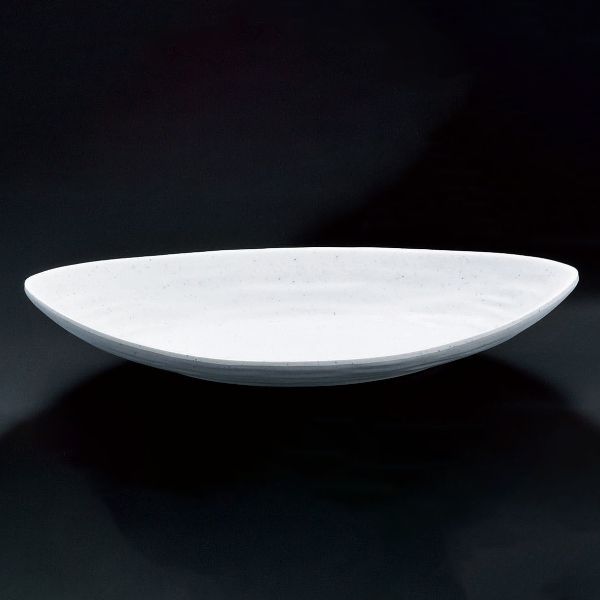 メラミン食器 M11-216 笹皿(小) 白 マイン