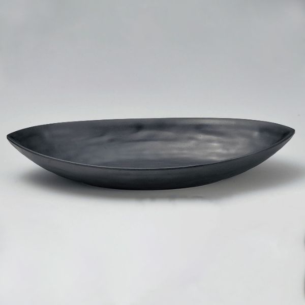 メラミン食器 M11-224 笹皿(大) 黒 マイン