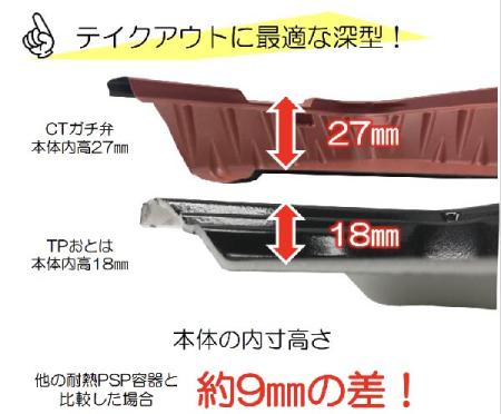 弁当容器 CT ガチ弁 IK23-17E2 BK 身 中央化学