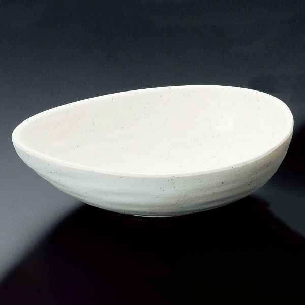 メラミン食器 M11-268 くつわ鉢(中) 白 マイン