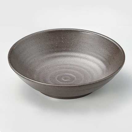 メラミン食器 M11-567 丸深皿(中) 茶 マイン