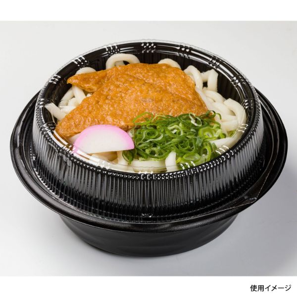 麺容器 T-丼麺 本体 黒 福助工業