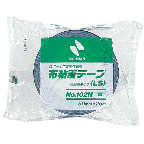 布粘着テープNo.102N 50mm×25m 黒 ニチバン