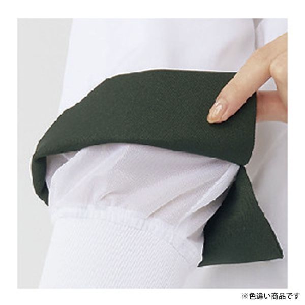 コックコート 兼用 7分袖 黒/ライトグレー M 住商モンブラン