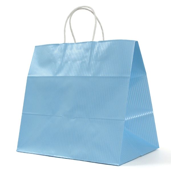 紙手提袋 自動手提袋 HV75 クリスタル ブルー パックタケヤマ