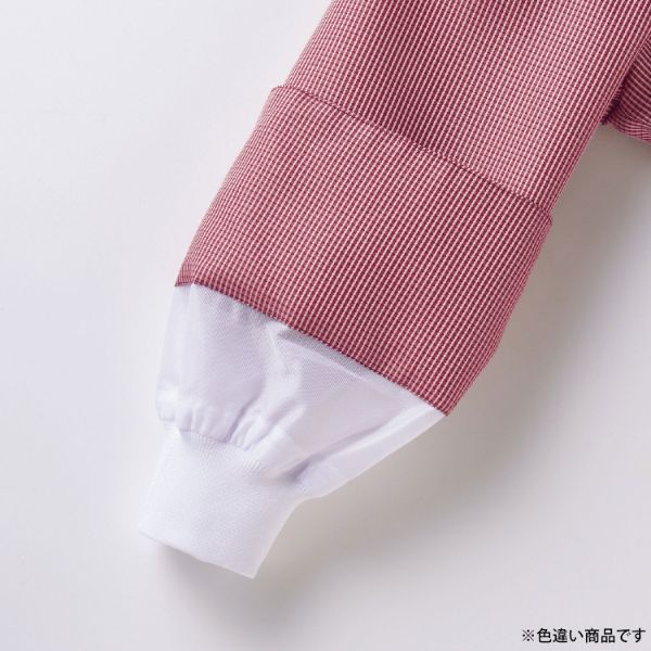 シャツ 兼用 7分袖 ブルーチェック/白 S 住商モンブラン