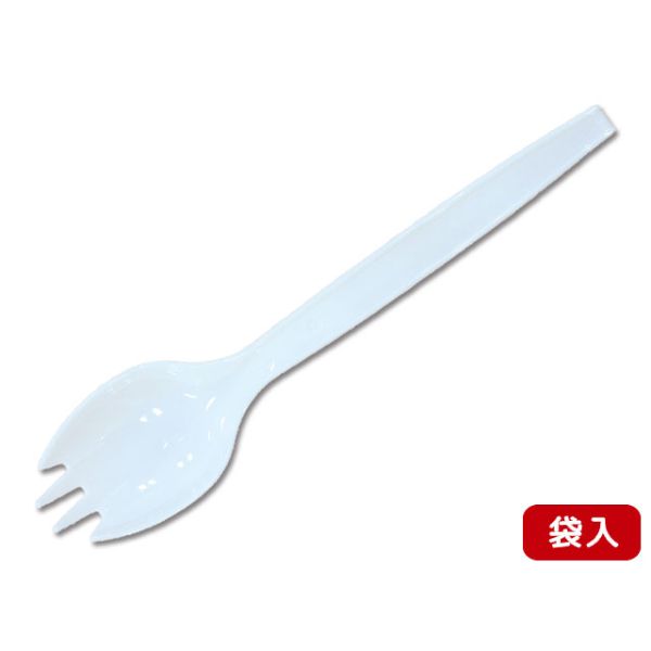 使い捨てスプーン フォークスプーン＃160 白 単袋入 アサヒ徳島